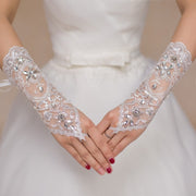 Elegant Short Wedding Gloves for Bride