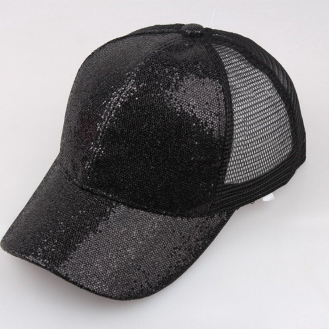 Glittering Mesh Cap
