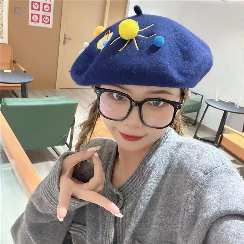 Winter Wool Beret for Women