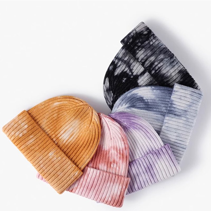 Customizable Tie-Dye Wool Hat for Women