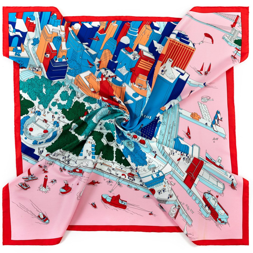 Versatile Printed Scarf for Women, 90cm Square