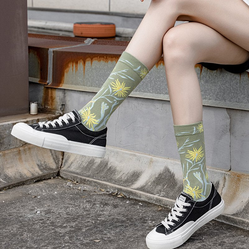 Soft Mid-Calf Cotton Socks for Women & Men