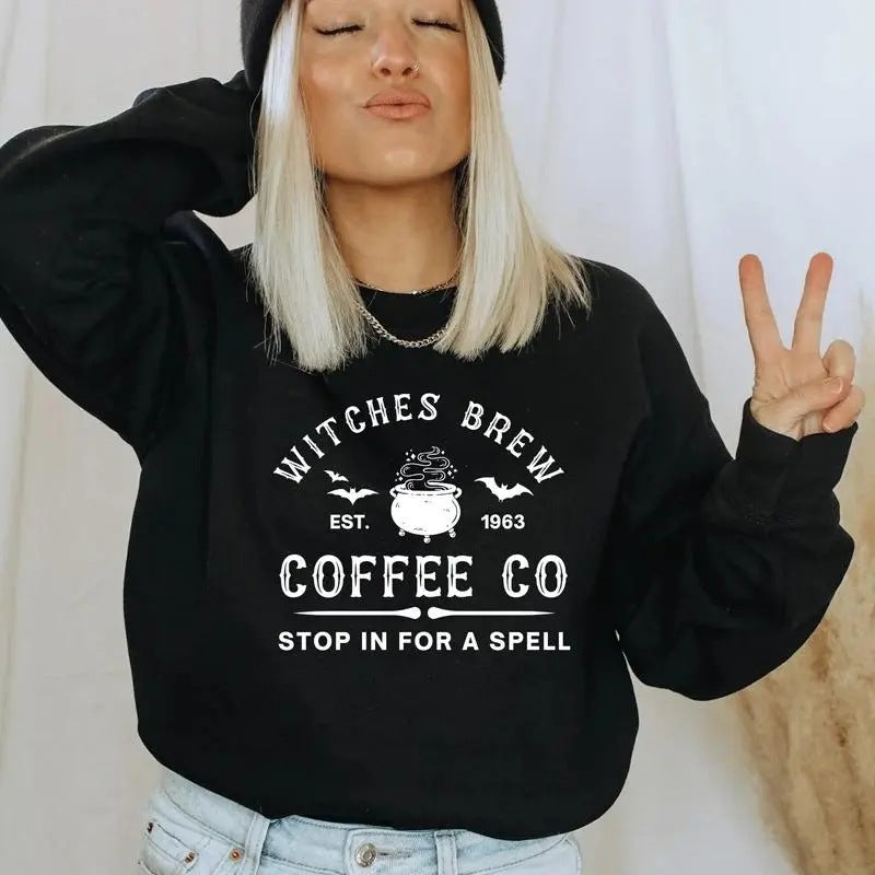 Witches Brew Graphic Print Streetwear Pullover Hoodie