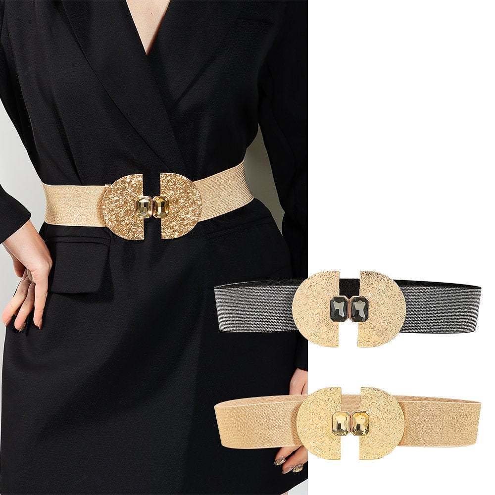 Premium Stretch Waist Belt with Pearls