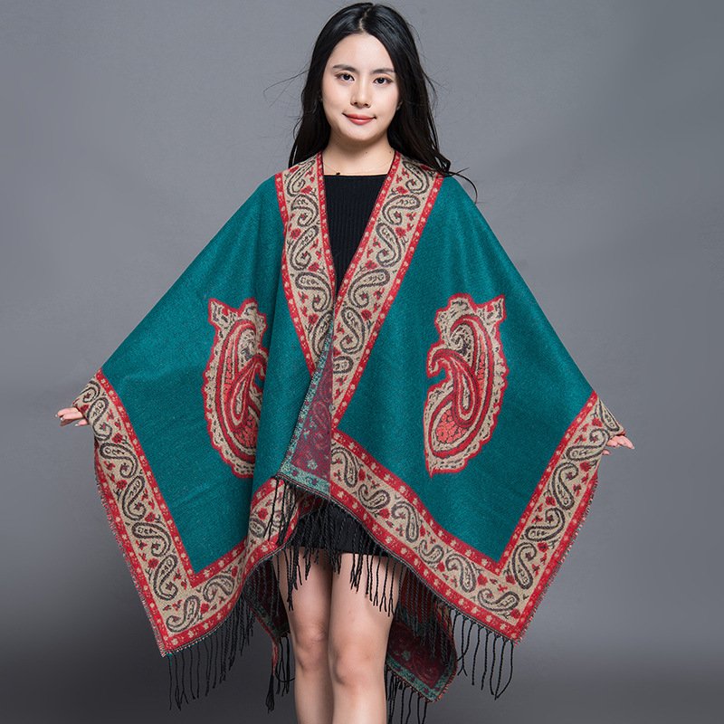 Cozy Autumn Winter Shawl Scarf Cape