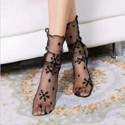 Transparent Breathable Lace Socks for Women