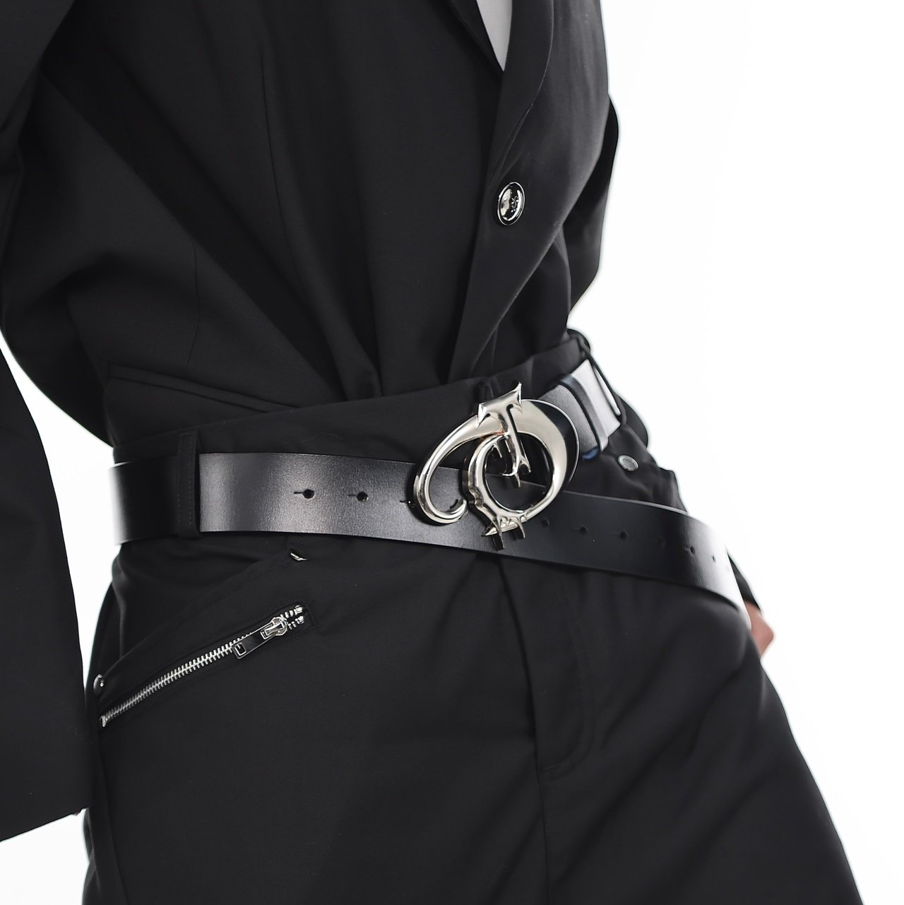 Geometric Pattern PU Belt for Men and Women
