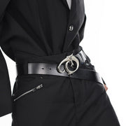 Geometric Pattern PU Belt for Men and Women