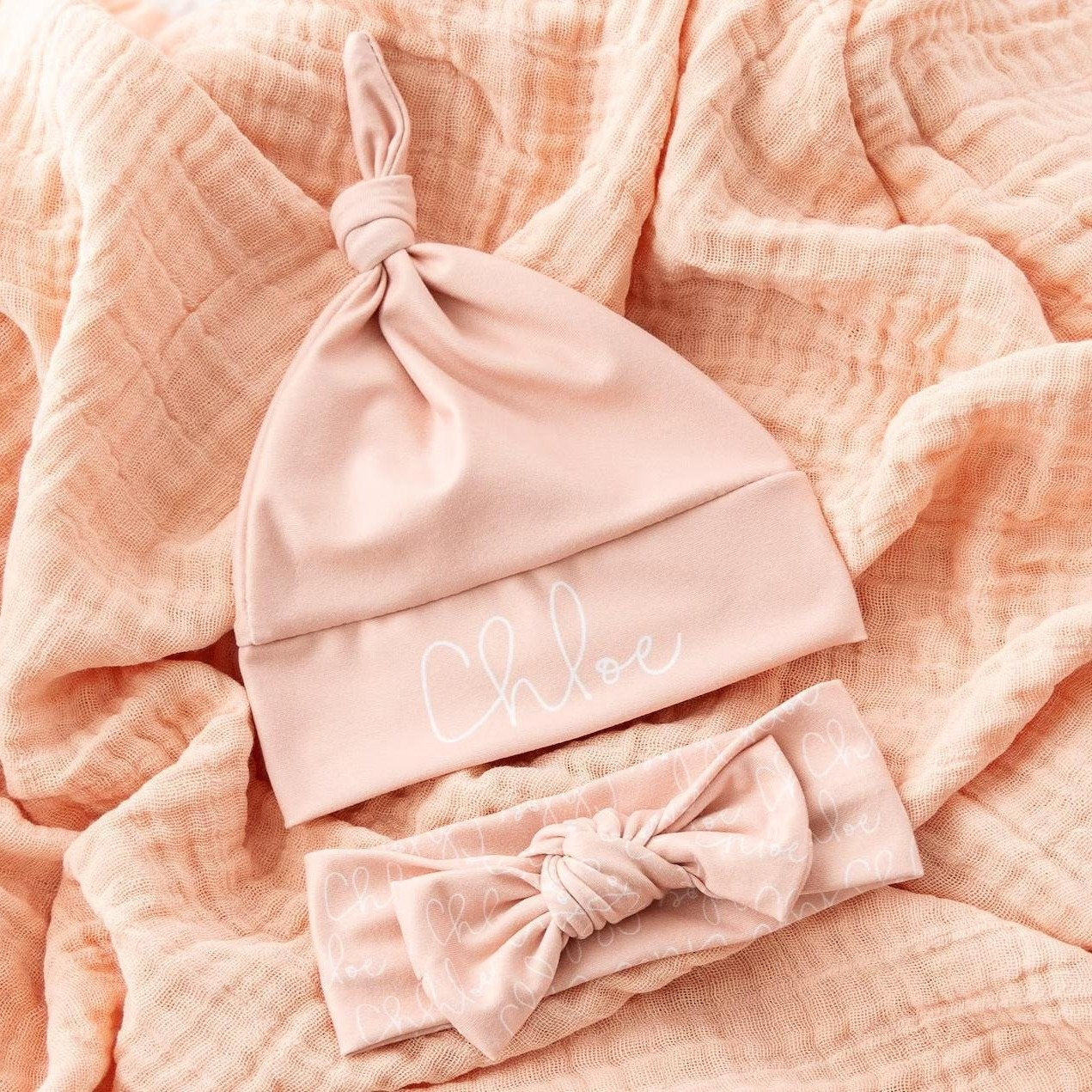 Soft Cotton Hair Band Set with Blanket and Hat