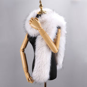 Warm Winter Fox Fur Shawl for Women
