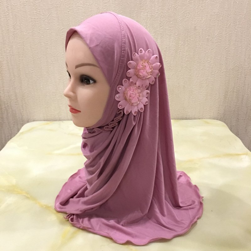 Girls' Floral Turban Hat with Veil