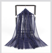 Lightweight Plaid Scarf for Spring & Summer
