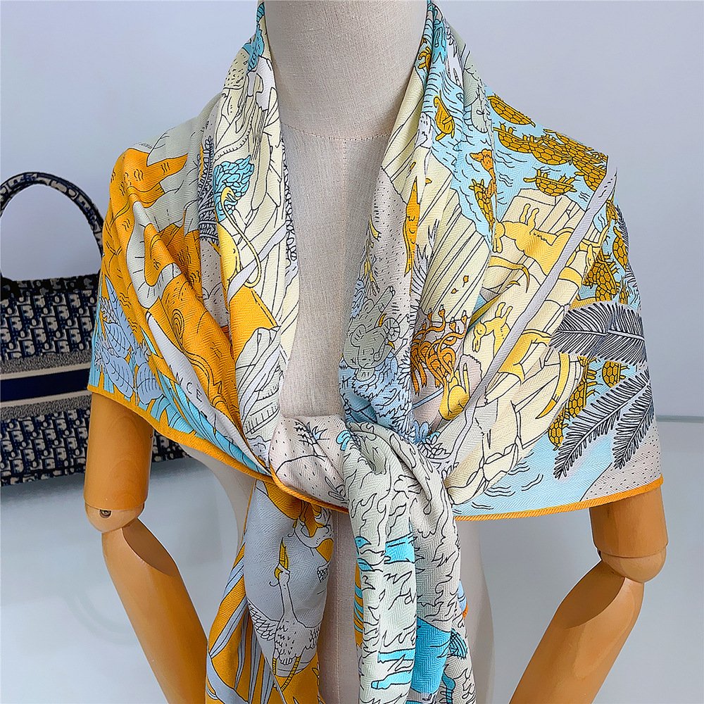 Warm Large Square Scarf for All Seasons