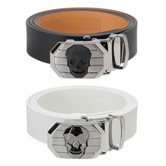 Toothless Automatic Buckle Cowhide Leather Belt