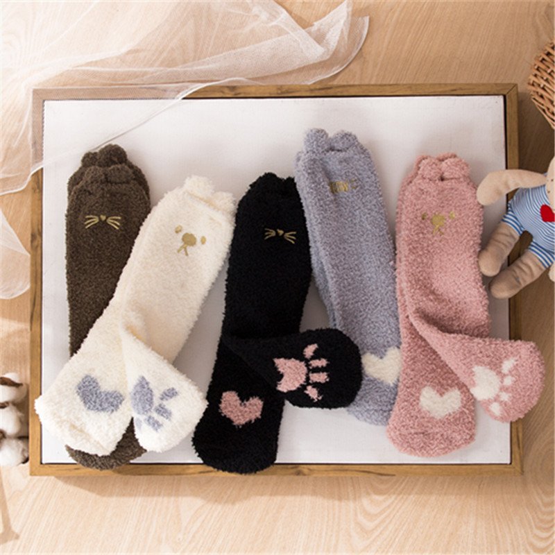 Soft Velvet Cartoon Floor Socks for Men & Women