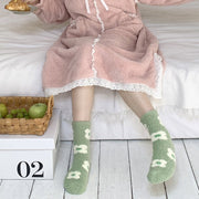 Soft Coral Fleece Mid-calf Socks for Women