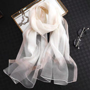 Summer Solid Color Plaid Scarf for Women