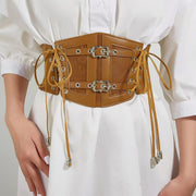 Fashionable Elastic Waist Leather Belt for Women