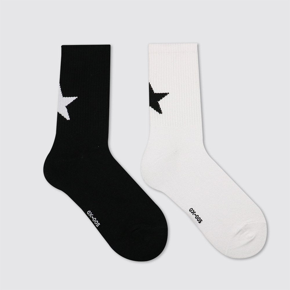 Geometric Pattern Mid-Calf Socks for Men and Women