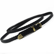 Timeless Woven Belt with Oval Buckle