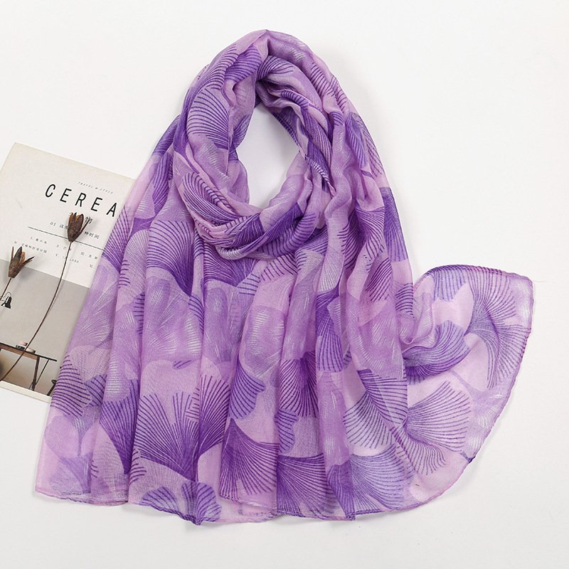 Add a Pop of Style with Thin Voile Printed Scarf