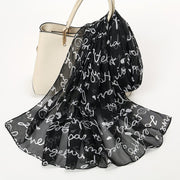 Add a Pop of Personality with Black or Yellow Chiffon Scarf