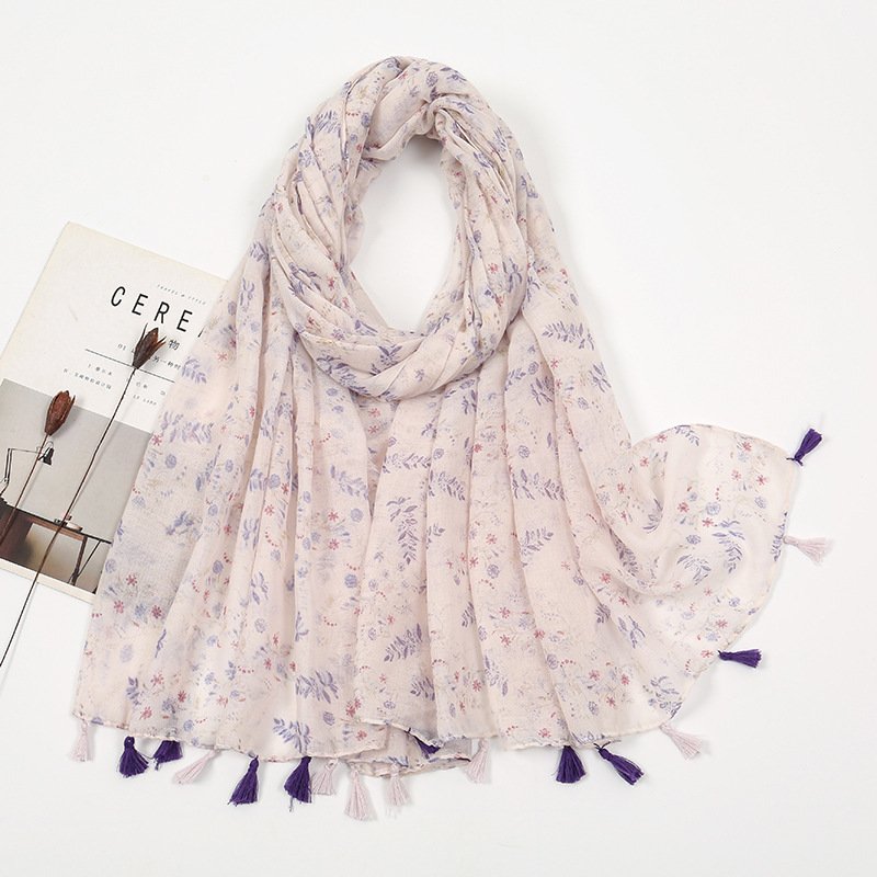 Soft Skin-Friendly Cotton Linen Shawl Scarf for Warmth