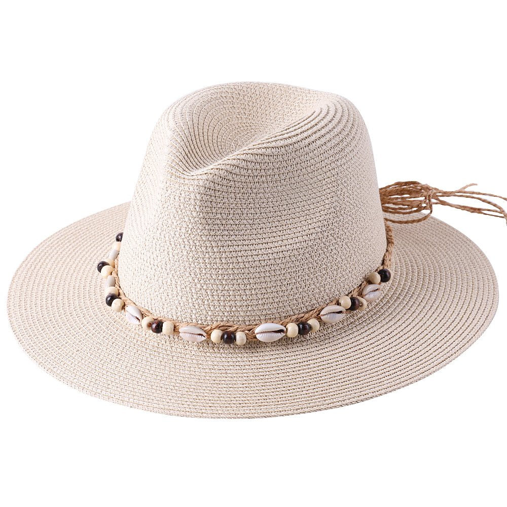 Women's Summer Sun Hats with Shell Beads
