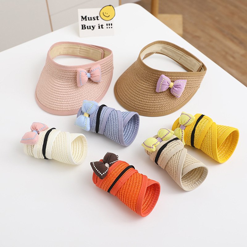 Kids' Foldable Sun Hat Summer Korean Style Straw Sunshade