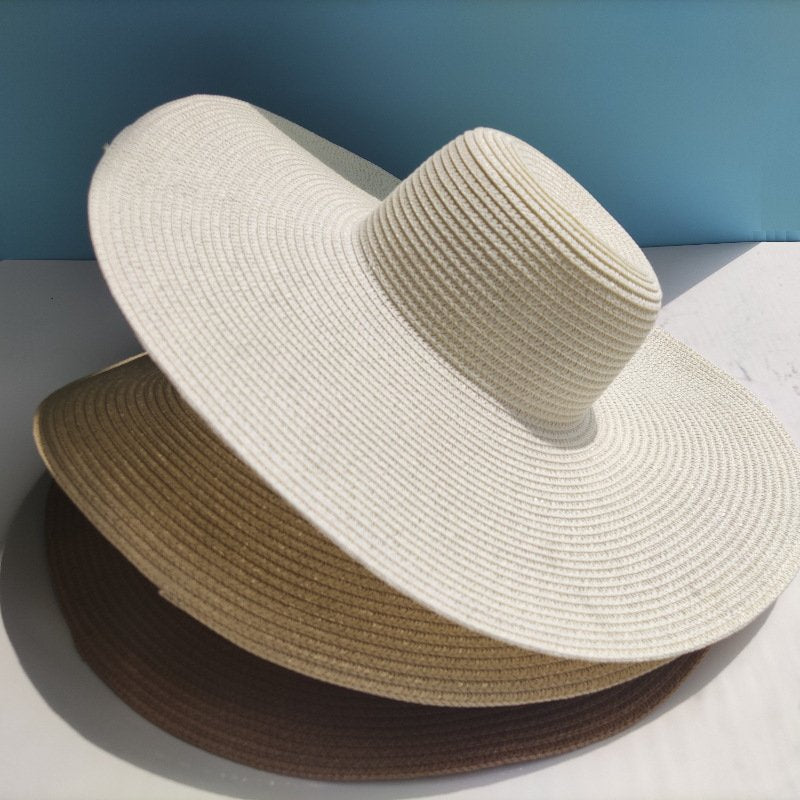 Big Brim Sun Hat for Women, 14CM Dome Style, Windproof & Sunproof