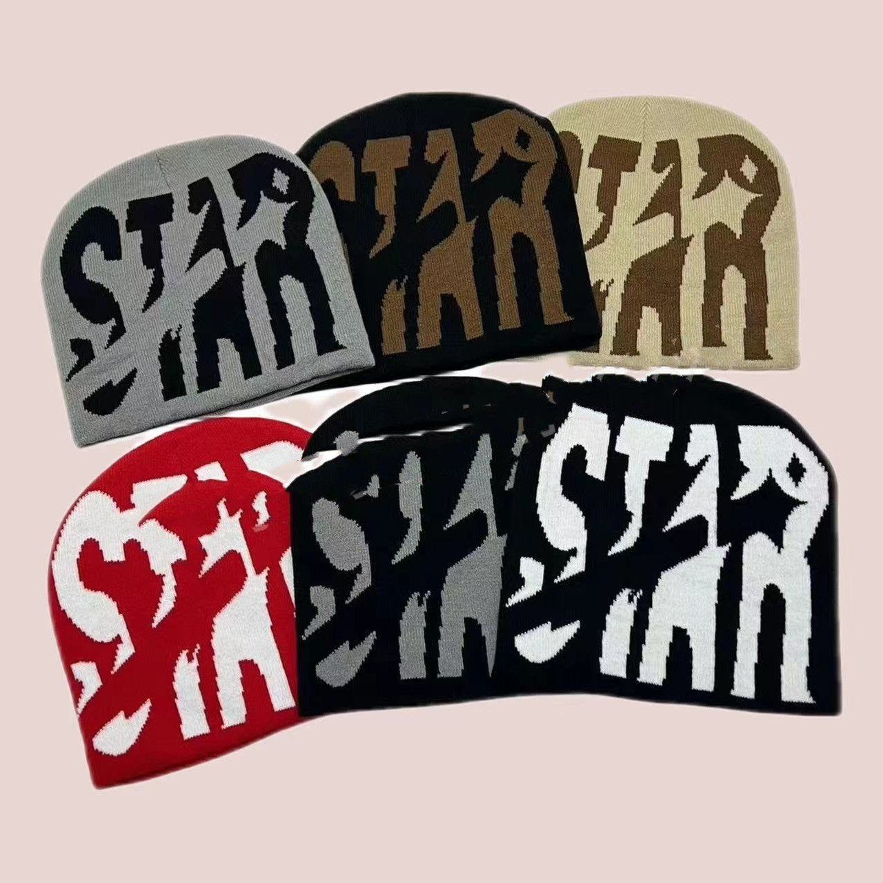 Cozy Knitted Letter Star Hat for Women