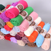 Multicolor Pleated Cotton Scarf for Women