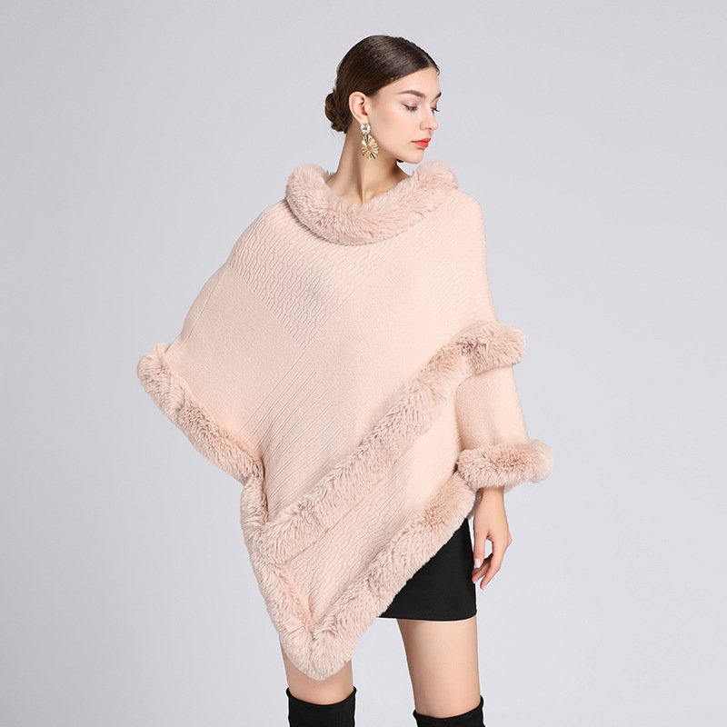 Soft Imitation Fur Cape & Shawl Set