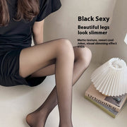 Sexy Ultra-Thin Long Leg Black Silk-Effect Stockings