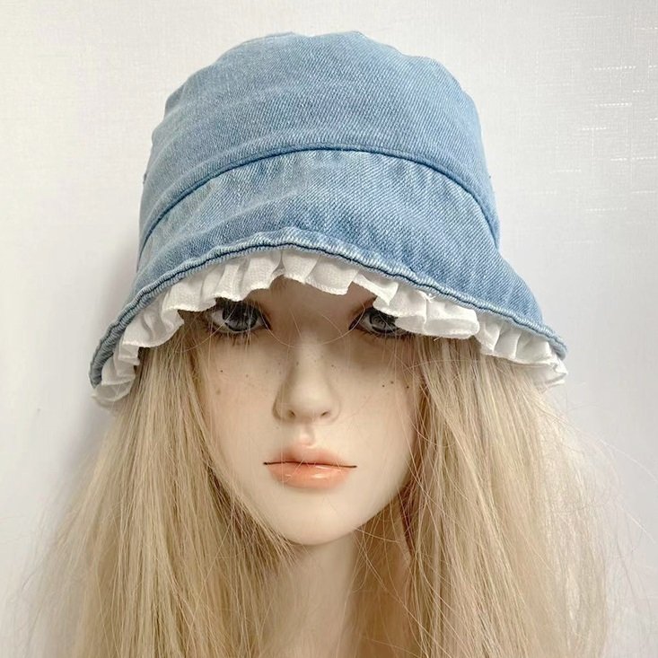 Blue Short Brim Fisherman Hat for Women