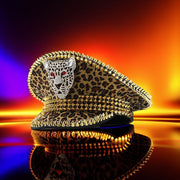 Leopard Rivet Punk Hip Hop Hat for Women