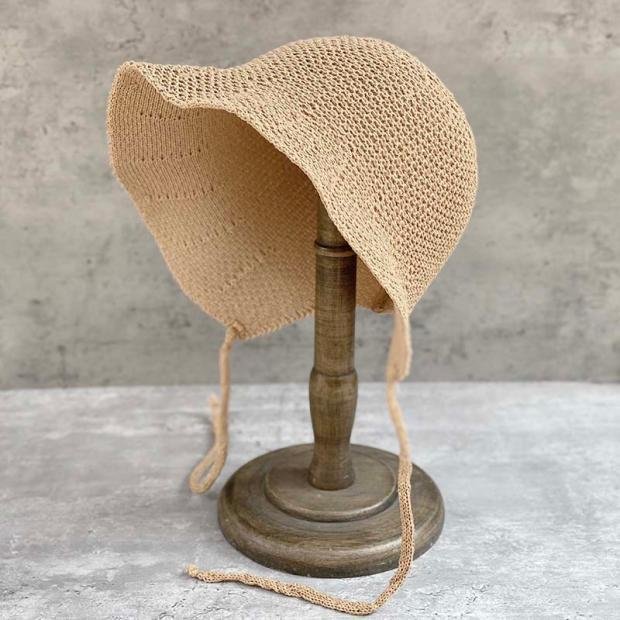 Sun Protection Knitted Bucket Hat for Women
