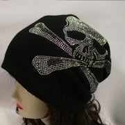 Rhinestone Skull Street Cap for Women