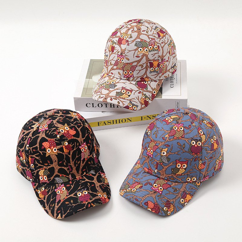 Wild Cartoon Animal Peaked Cap for Women - Sun Protection