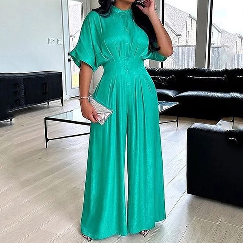 Women's Japanese-Style Jumpsuits Wide Leg Bat Sleeve