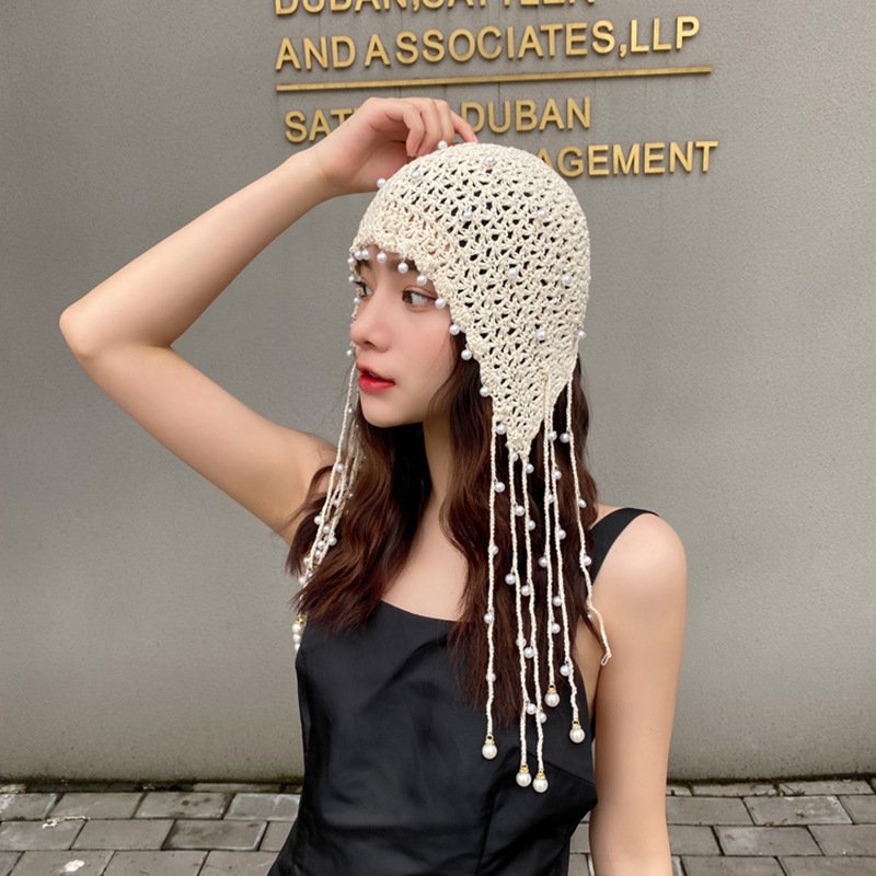 Vintage Tassel Knit Hat for Women