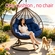 Multi-color Thickened Seat Cushion Set, 59.06 X 39.37inch Hammock Seat Cushion (Standard Cushion and 2 Matching Pillows), Seat Cushion Only Chair Not Included, Comfortable and Durable, Foldable and Portable