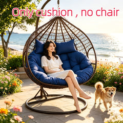 Foldable outdoor seat cushion set with matching pillows