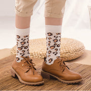Leopard Print Tube Socks for Women, Men - Autumn Winter Cotton Socks