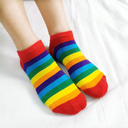 Trendy Rainbow Short Tube Socks