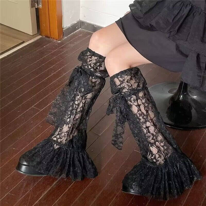 Cute Thin Lace Leg Warmers for Women