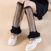 Cosmic Starry Sky Bronzing Rose Skin Tone Calf Socks