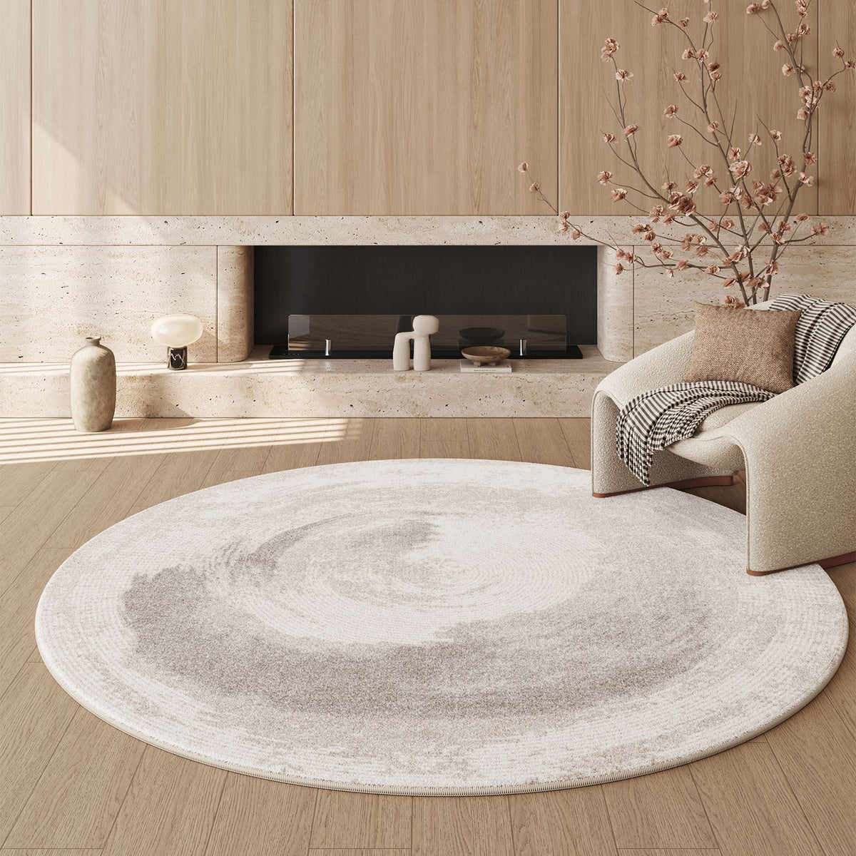 Living Room Simple Round Cashmere-style Rug