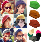 Vintage British Wool Beret Cap for Women - Warm & Stylish