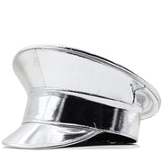 Women's Party Laser Patent Leather Flat-top Cap
